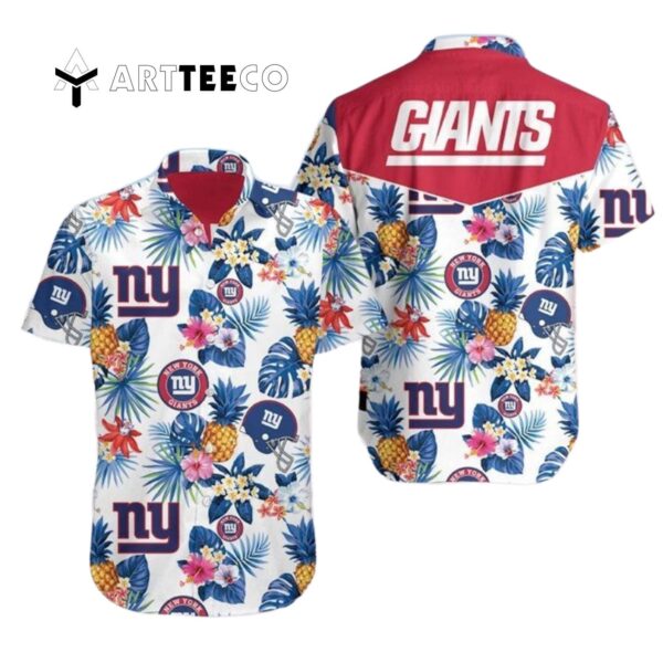 News Yorks Giants Aloha White Background Hawaiian Shirt 1