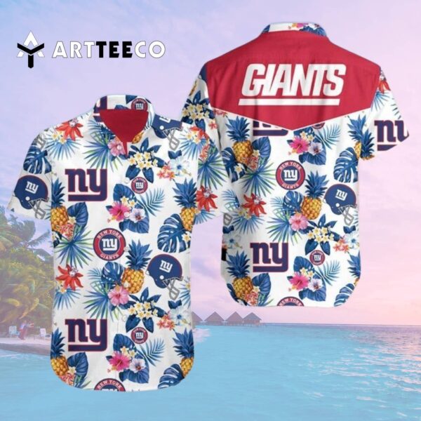 News Yorks Giants Aloha White Background Hawaiian Shirt 2