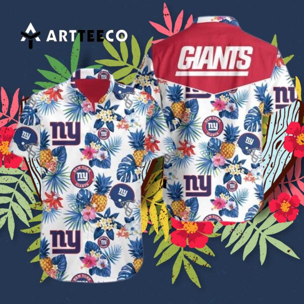 News Yorks Giants Aloha White Background Hawaiian Shirt 3