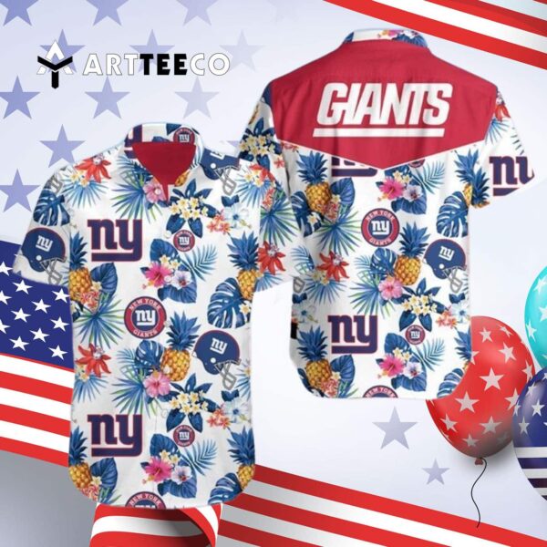 News Yorks Giants Aloha White Background Hawaiian Shirt 4