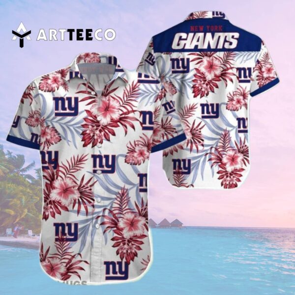 News Yorks Giants Beach Pattern Hawaiian Shirt 2