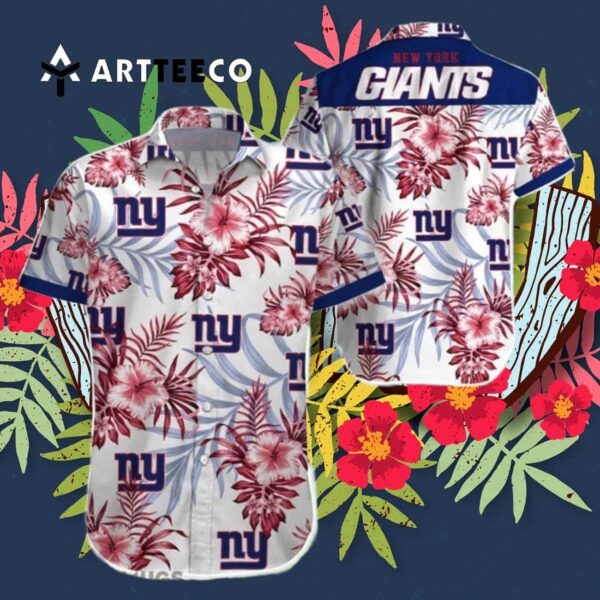 News Yorks Giants Beach Pattern Hawaiian Shirt 3