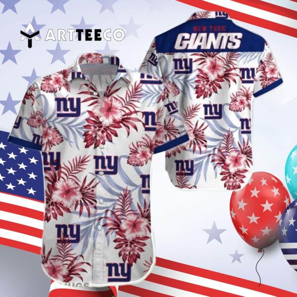 News Yorks Giants Beach Pattern Hawaiian Shirt 4
