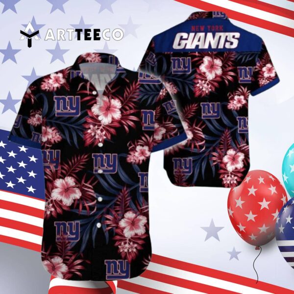 News Yorks Giants Beach Tropical Pattern Hawaiian Shirt 4