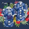 News Yorks Giants Coconut Leaves And Skulls Hawaiian Shirt 3