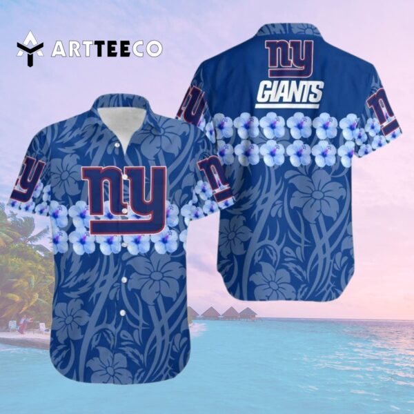 News Yorks Giants Flower And Logo Hawaiian Shirt 2