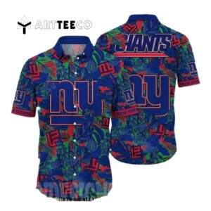 News Yorks Giants Flower Full Printing Hawaiian Shirt 1