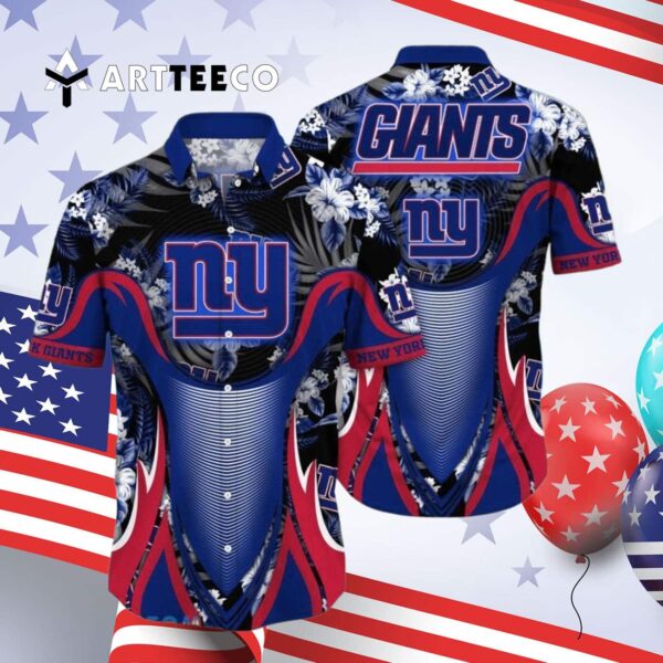 News Yorks Giants Flowers Hawaiian Shirt 4