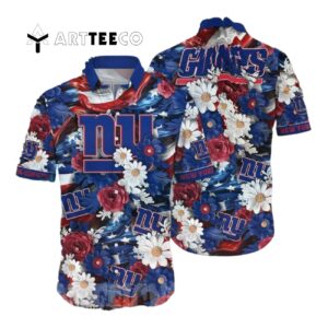 News Yorks Giants Flowers Independence Day Hawaiian Shirt 1