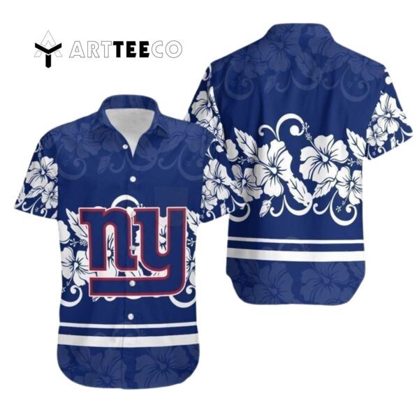 News Yorks Giants Hibiscus Flower Hawaiian Shirt 1