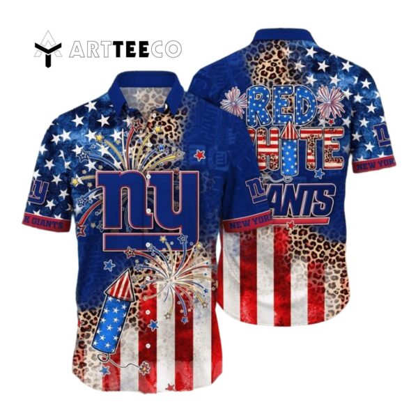 News Yorks Giants Independence Day Hawaiian Shirt 1