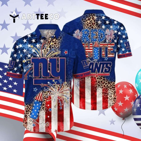 News Yorks Giants Independence Day Hawaiian Shirt 4