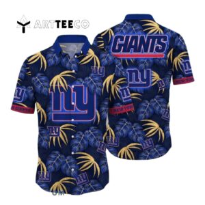 News Yorks Giants Leaves Tropical Hawaiian Shirt 1