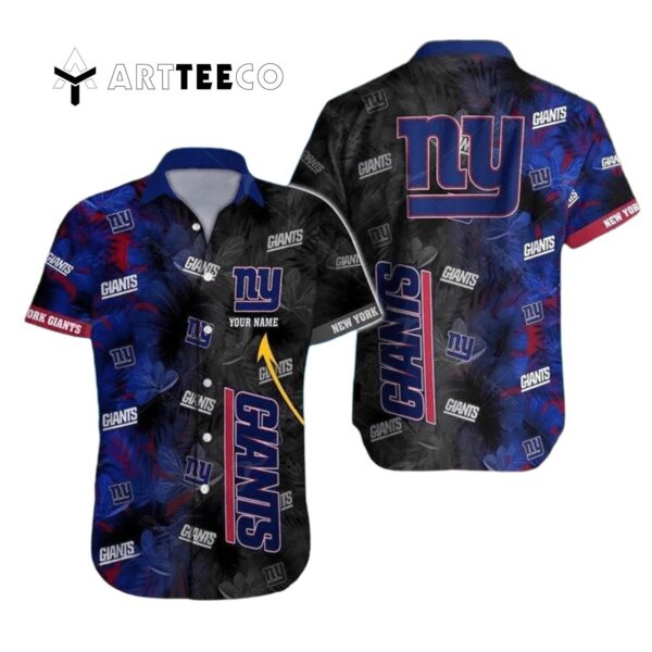 News Yorks Giants Personalizeds Leaves Tropical Hawaiian Shirt 1