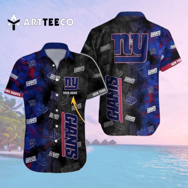 News Yorks Giants Personalizeds Leaves Tropical Hawaiian Shirt 2