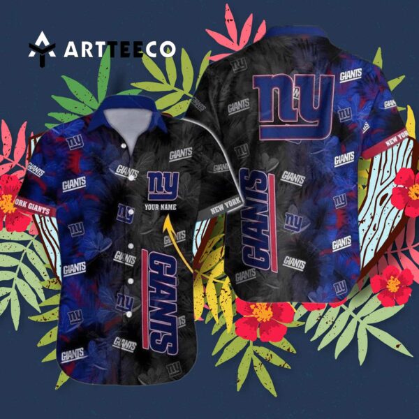 News Yorks Giants Personalizeds Leaves Tropical Hawaiian Shirt 3