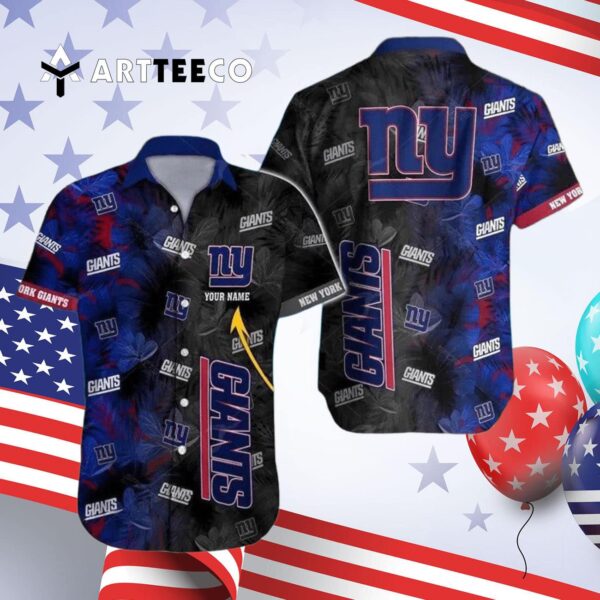 News Yorks Giants Personalizeds Leaves Tropical Hawaiian Shirt 4