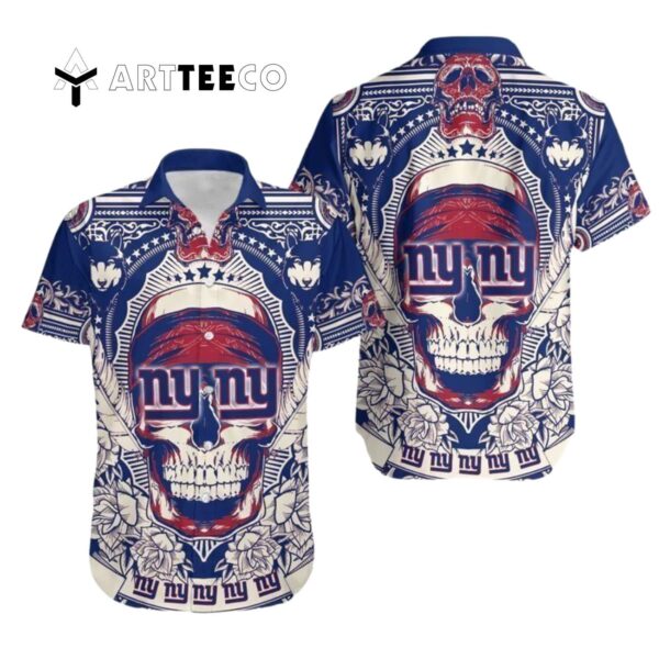 News Yorks Giants Skull Hawaiian Shirt 1