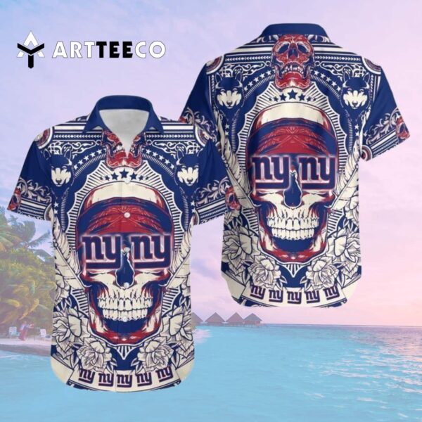 News Yorks Giants Skull Hawaiian Shirt 2