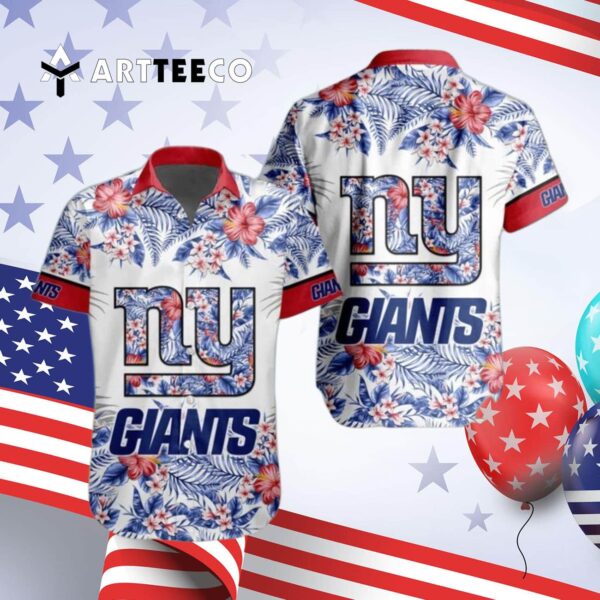 News Yorks Giants Special Floral Tropical Team Hawaiian Shirt 4