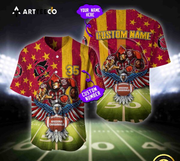 Nfl Arizona Cardinals Baseball Jersey Custom Shirt