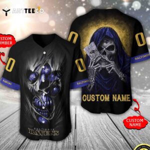 Nfl Baltimore Ravens 3d Custom Baseball Jersey Shirt
