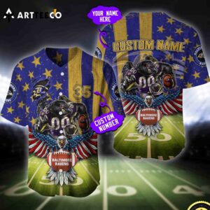 Nfl Baltimore Ravens Baseball Jersey Custom Shirt