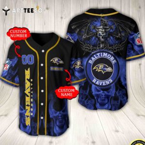 Nfl Baltimore Ravens Baseball Jersey Custom Shirt trungten ZCY1L