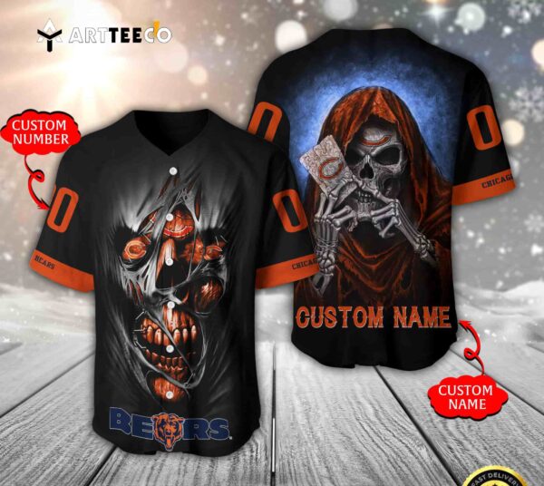 Nfl Chicago Bears 3d Custom Baseball Jersey Shirt