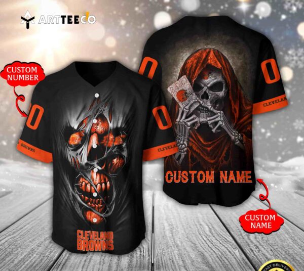 Nfl Cleveland Browns 3d Custom Baseball Jersey Shirt