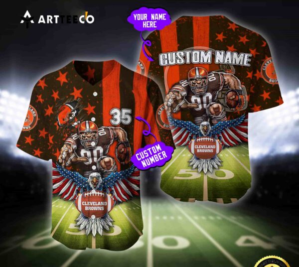 Nfl Cleveland Browns Baseball Jersey Custom Shirt