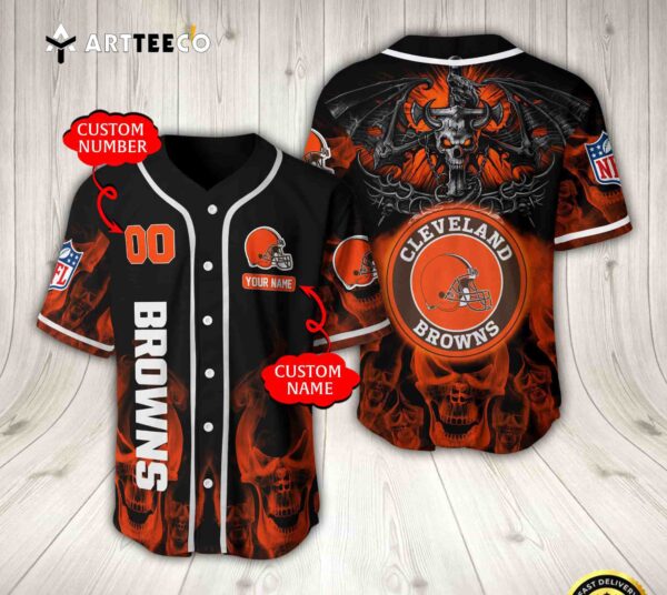 Nfl Cleveland Browns Baseball Jersey Custom Shirt trungten BPRRS