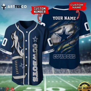 Nfl Dallas Cowboys 3d Custom Baseball Shirt