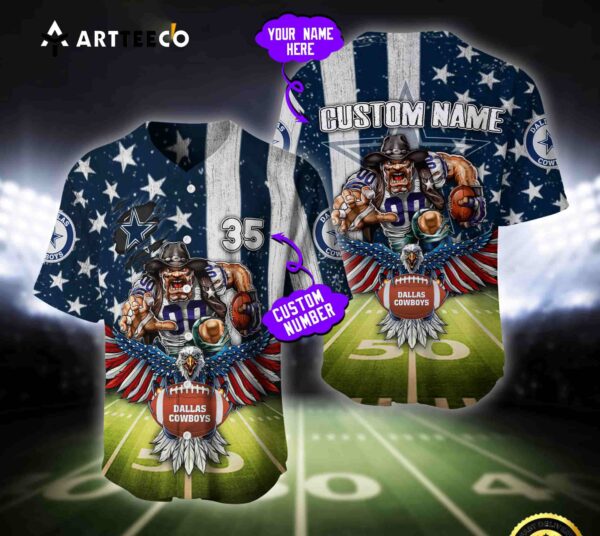 Nfl Dallas Cowboys Baseball Jersey Custom Shirt