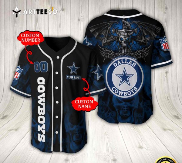 Nfl Dallas Cowboys Baseball Jersey Custom Shirt trungten 8I6H3