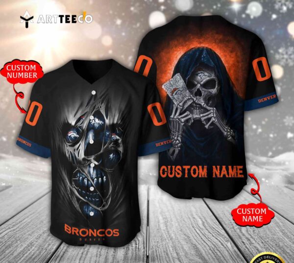 Nfl Denver Broncos 3d Custom Baseball Jersey Shirt