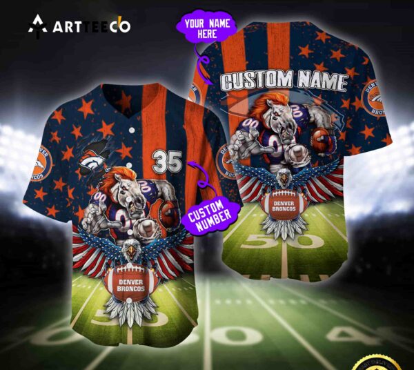 Nfl Denver Broncos Baseball Jersey Custom Shirt
