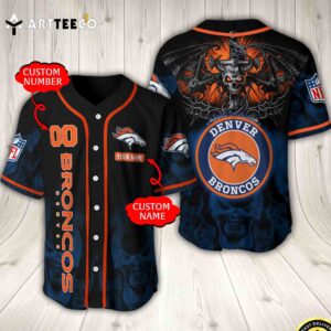 Nfl Denver Broncos Baseball Jersey Custom Shirt trungten EG1Y7
