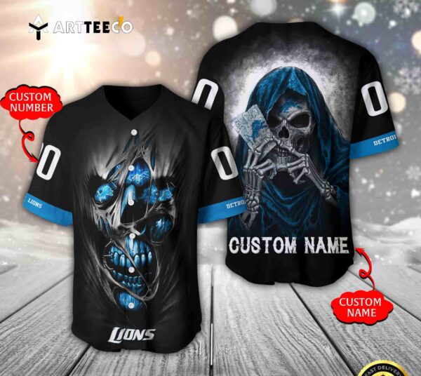 Nfl Detroit Lions 3d Custom Baseball Jersey Shirt
