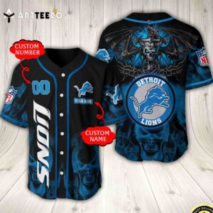 Nfl Detroit Lions Baseball Jersey Custom Shirt trungten 3NN2Y