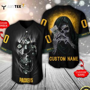 Nfl Green Bay Packers 3d Custom Baseball Jersey Shirt