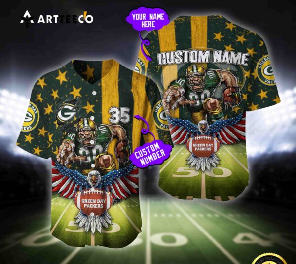 Nfl Green Bay Packers Baseball Jersey Custom Shirt