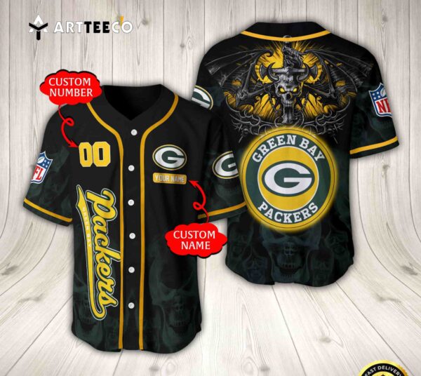 Nfl Green Bay Packers Baseball Jersey Custom Shirt trungten QBCWH