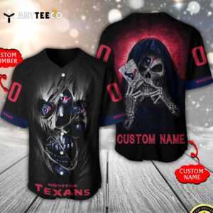 Nfl Houston Texans 3d Custom Baseball Jersey Shirt