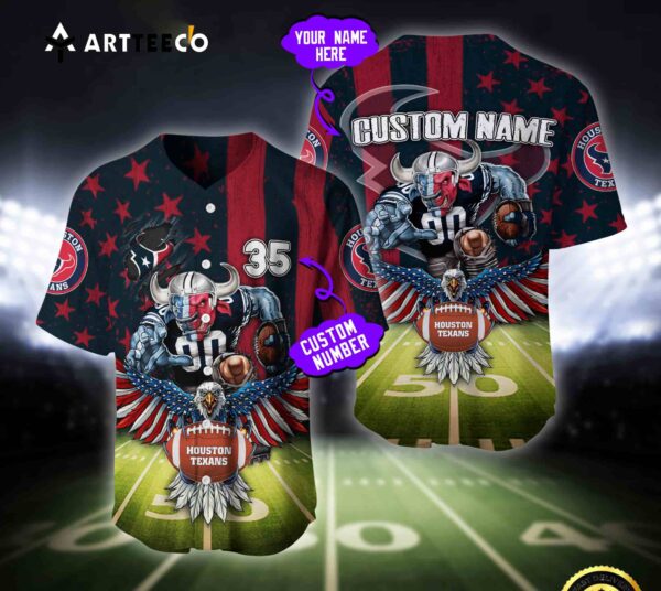 Nfl Houston Texans Baseball Jersey Custom Shirt