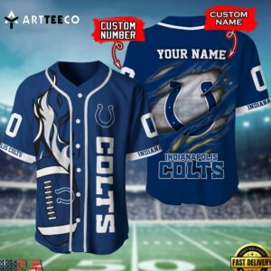 Nfl Indianapolis Colts 3d Custom Baseball Shirt
