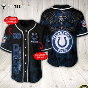 Nfl Indianapolis Colts Baseball Jersey Custom Shirt trungten 73NXJ
