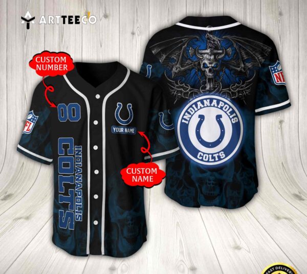 Nfl Indianapolis Colts Baseball Jersey Custom Shirt trungten 73NXJ