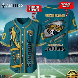 Nfl Jacksonville Jaguars 3d Custom Baseball Shirt