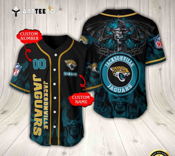 Nfl Jacksonville Jaguars Baseball Jersey Custom Shirt trungten 7WKD9